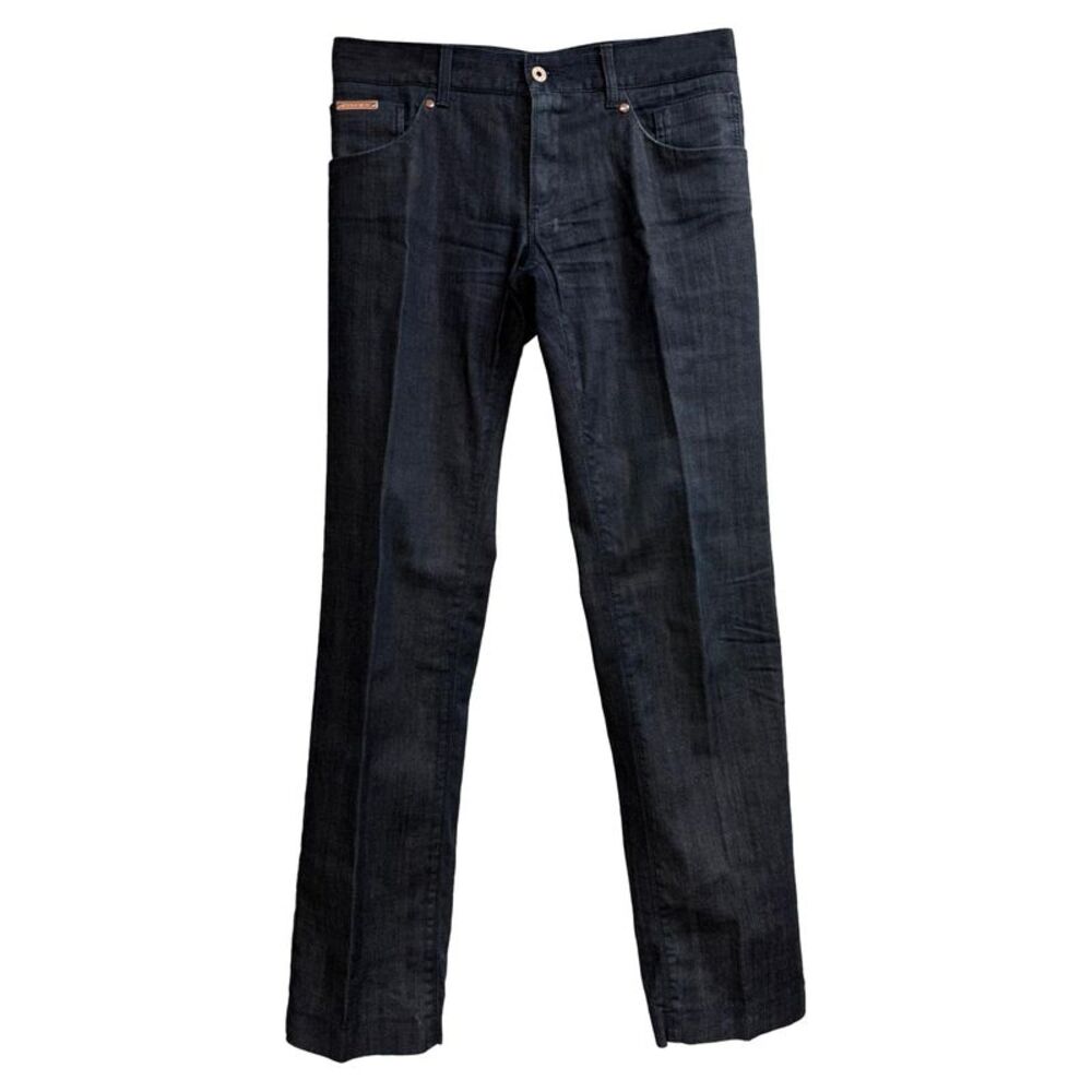 Dolce & Gabbana Straight Leg Jeans in Navy Blue Denim